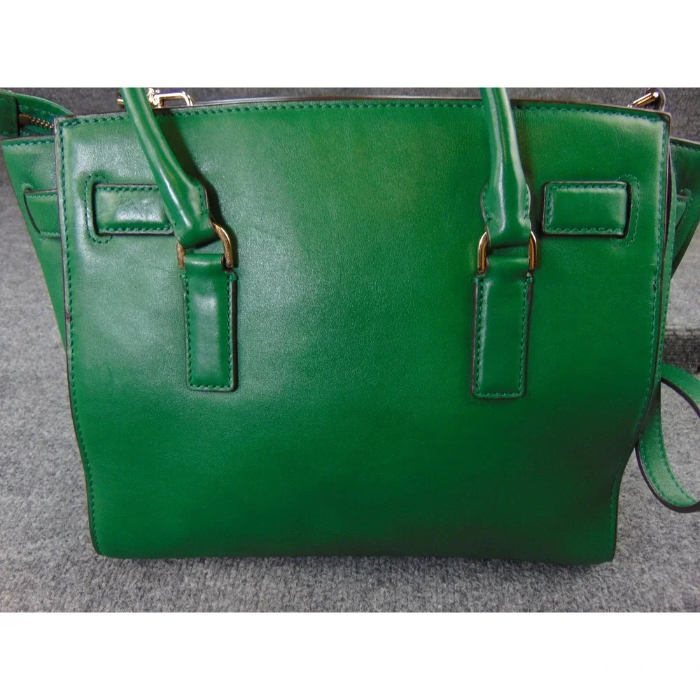 Michael Kors Hamilton Satchel Green Gold‎ Hardware 30F4GHXS3L Crossbody Bag
